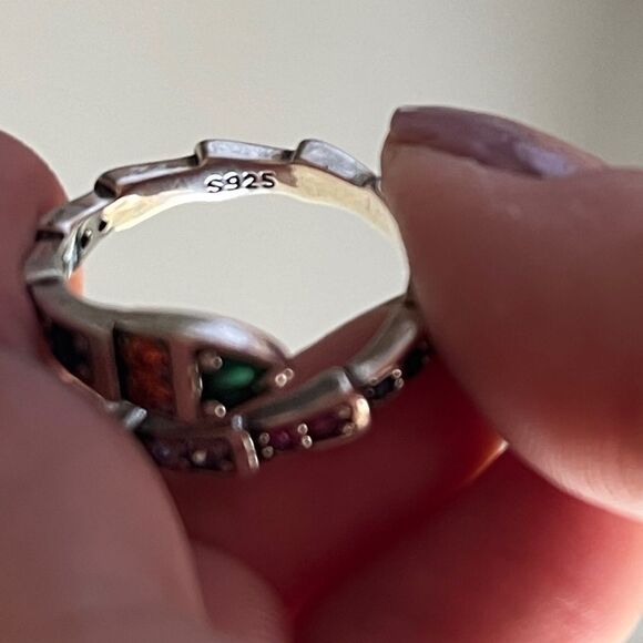 The Multi-Colored Serpent Ring in 925 silver - Picture 11 of 12